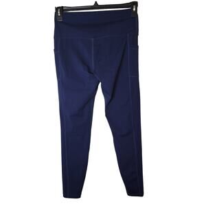 Leggings Womens Medium Navy Pockets on Side of Legs Phone Pocket